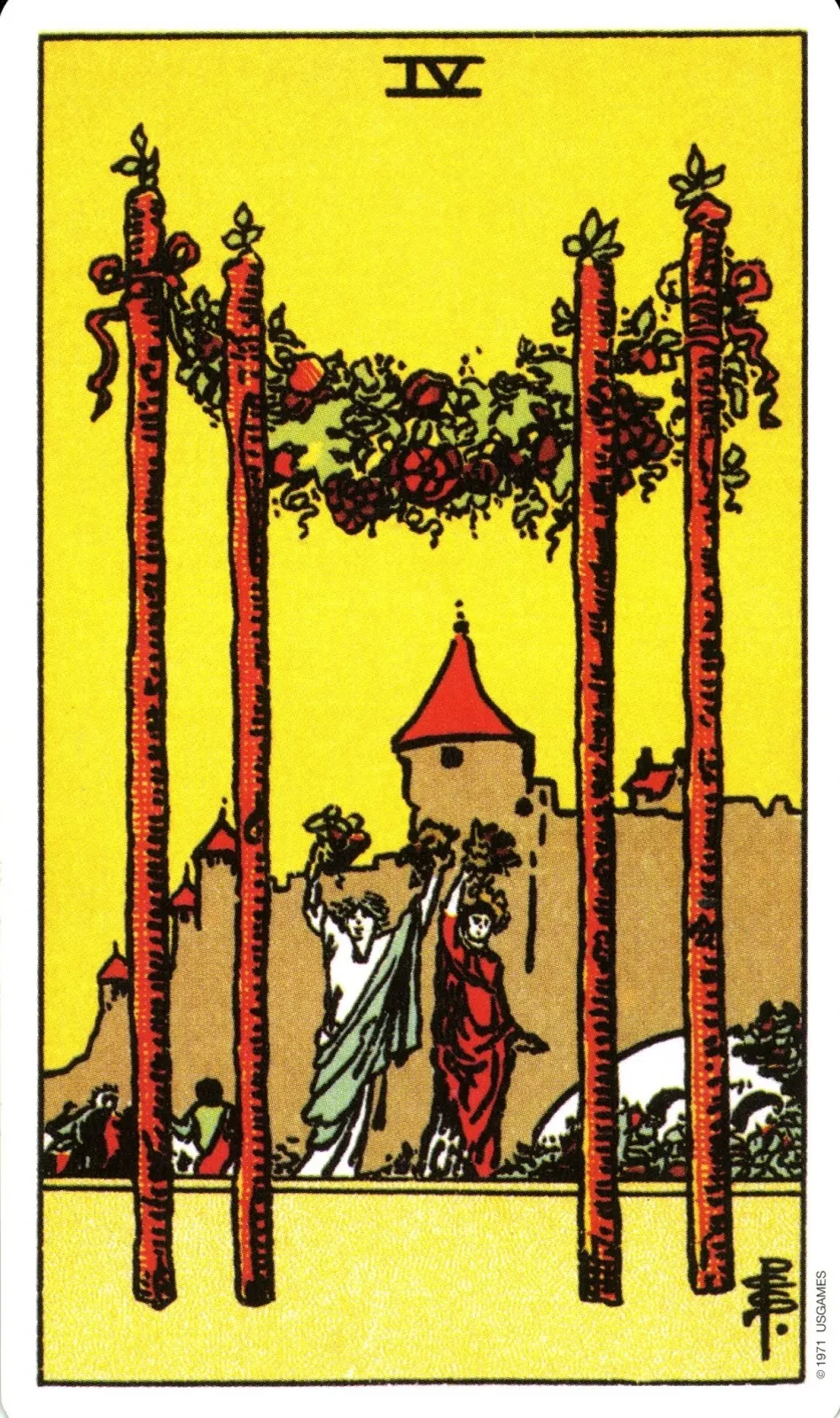 25 Four of Wands